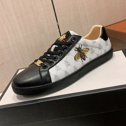 Men's Handmade Leather Sneakers Luxury Casual Comfortable Breathable All-Season Running Sports Shoes Fashionable