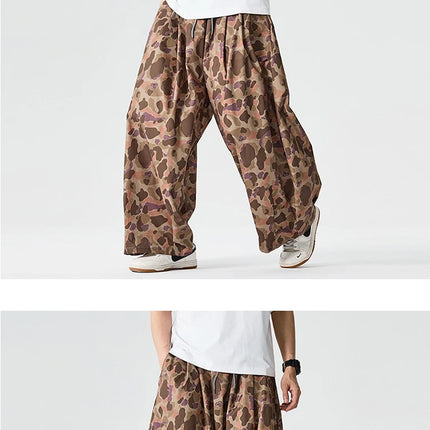 Pantaloni cargo mimetici uomo pantaloni Harem casual oversize da strada uomo pantaloni larghi Harajuku per sport all'aria aperta pantaloni a gamba larga da uomo streetwear