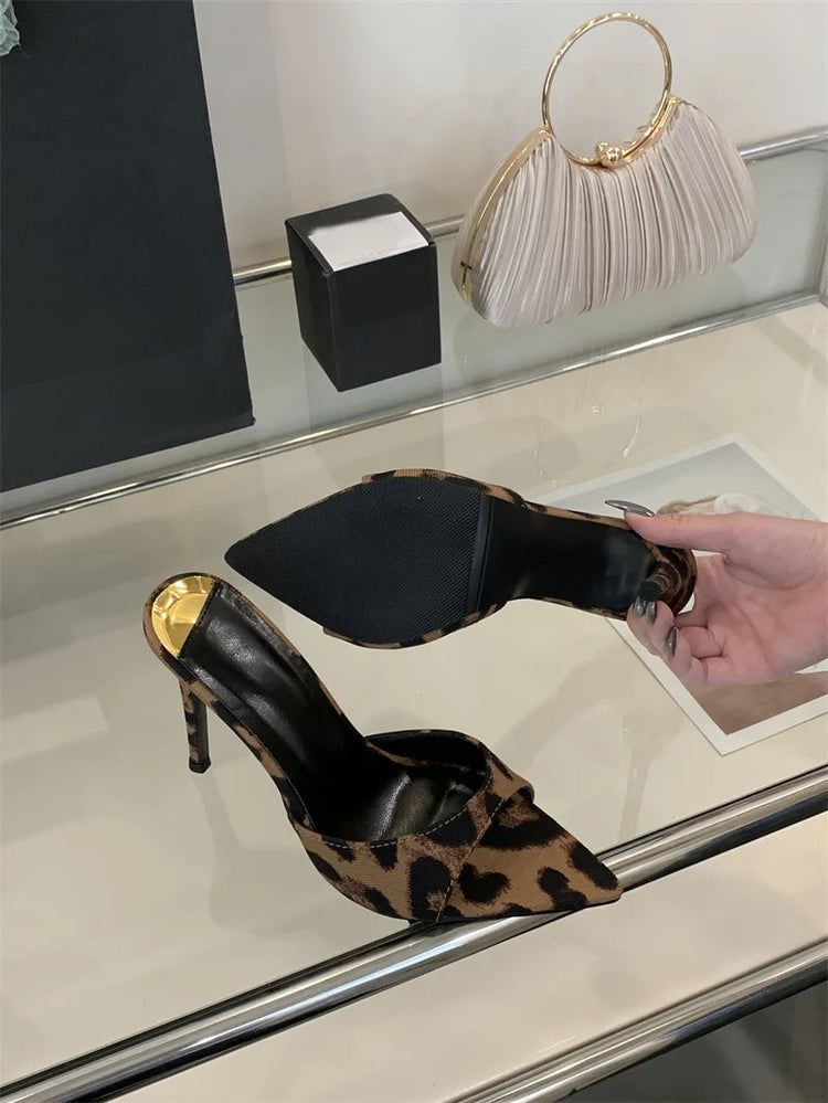 Hlieny 2026 Moda estiva Tacchi a spillo Donna Pantofole a punta Banchetto Abito Sandali Festa Matrimonio Mulo Presentazioni aziende produttrici giochi Scarpe