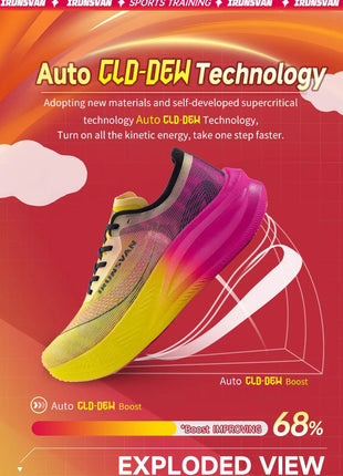 IRUNSVAN Rehuo 1.0 Full Length Carbon Plate Running Shoes  Marathon Ultra Lightweight Men's  24028 PlatiNum
