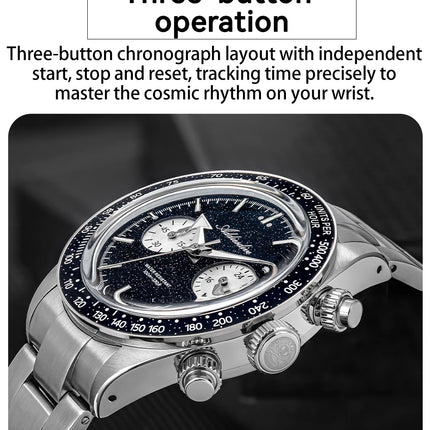 ADDIESDIVE New Quartz Watch Luxury VK64 Chronograph Men Wristwatches BGW9 Luminous Diving 100m Waterproof 316L Stainless Steel