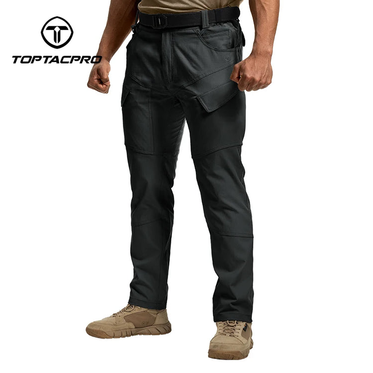 TOPTACPRO Men's Flex Ripstop Water-Resistant Lightweight Stretch Cargo Trousers for EDC Outdoor Work Hiking 8201