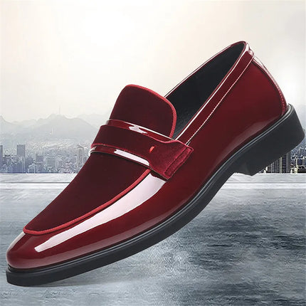 Nuove Scarpe da Cerimonia di Lusso per Uomo, Mocassini Rossi in Pelle Scamosciata, Calzature Formali Eleganti, Zapatos Hombre
