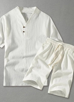 Men's Clothing Large Size Tracksuit 8XL 9XL Linen Short T-shirt Summer Suit 160kg Clothing Track Suit 5XL Cotton Husband Set PlatiNum