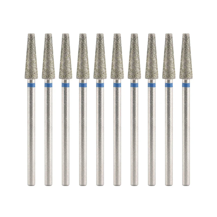 10Pcs Diamond Milling Cutter For Manicure Electric Nail Drill Bits Accessory Pedicure Machine Nail File Gel Remover Tool