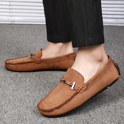 Migliori Mocassini Slip-on da Uomo, Morbidi Mocassini da Guida, Scarpe Basse di Alta Qualità, Scarpe da Passeggio Maschili, Mocassini Casual in Pelle Scamosciata, Scarpe Estive da Uomo
