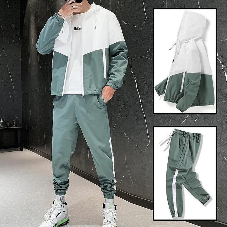 M-6XL-New-Men's-Sportswear-Set-from-Japan-South-Korea-Autumn-Casual-Wear-Men's-Hooded-Jacket-Leg-Tied-Pants-Trendy-Casual-Suit