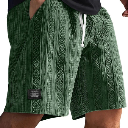 Pantaloncini Casual Jacquard da Uomo, Stile Harajuku, Tinta Unita, Pantaloni Corti alla Moda, Abbigliamento Retrò da Uomo, Streetwear Nuovo platinumshop