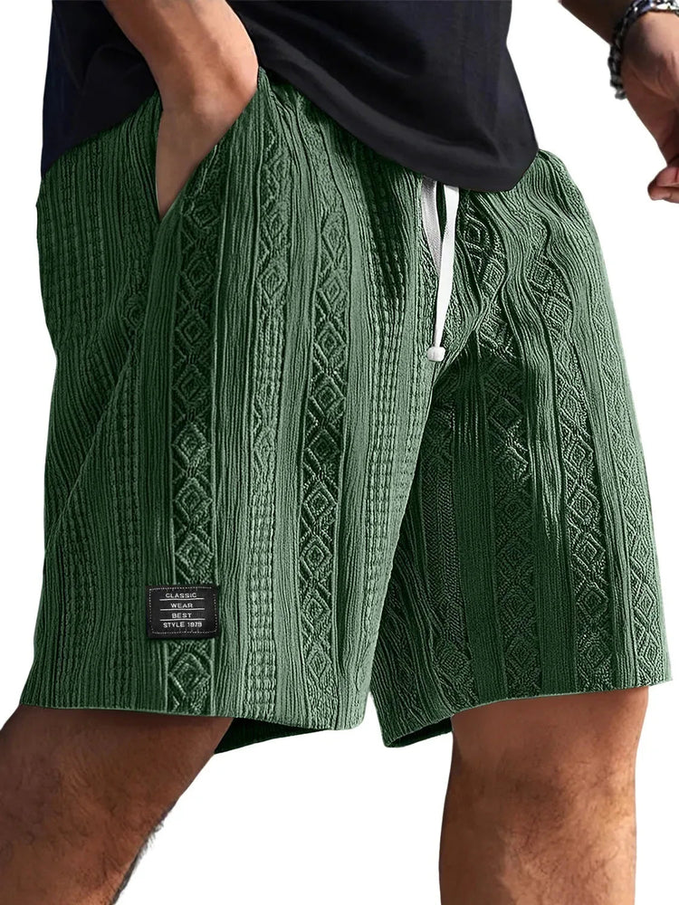 Pantaloncini Casual Jacquard da Uomo, Stile Harajuku, Tinta Unita, Pantaloni Corti alla Moda, Abbigliamento Retrò da Uomo, Streetwear Nuovo platinumshop
