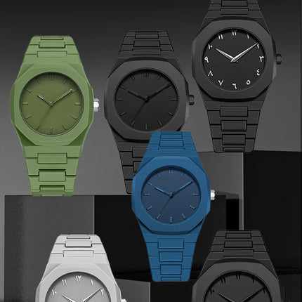 VA VA VOOM Orologio creativo da uomo di marca Moda Silicone Nero Business Style Arabo Digitale Creativo Militare Orologi sportivi al quarzo platinumshop