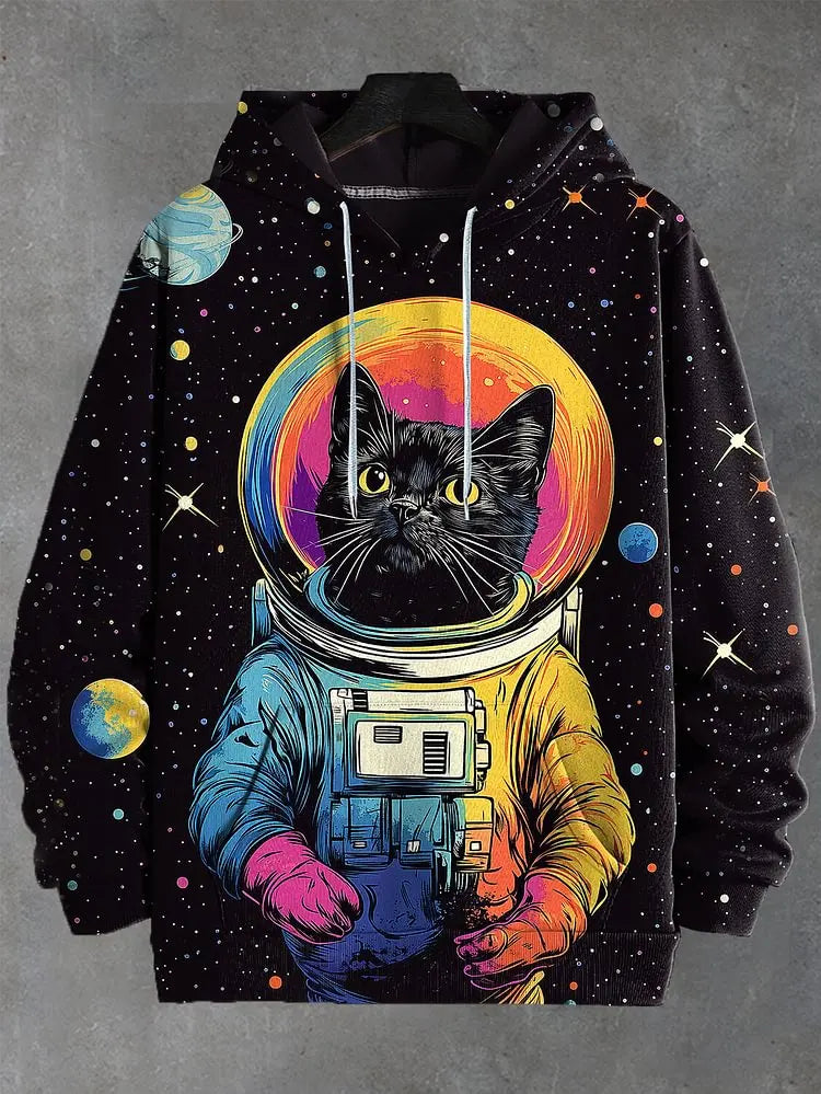 Cartoon Graffiti Cat Pattren Unisex Hoodies Sweatshirt 3D Print Men/Women Tracksuit Coat Harajuku Hoodie Pullover Men's Clothing