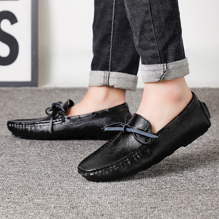 Nuovi mocassini casual Mocassini di marca con suola morbida da uomo Scarpe primaverili in pelle Comode scarpe casual da passeggio per esterni con fondo piatto