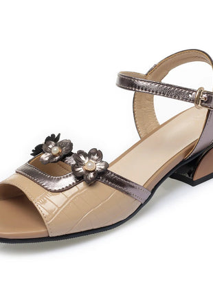 AIYUQI Sandales Femme Peep Toe 2026 Nouvelle Mode Été en Cuir Véritable Grandes Tailles 41 42 43 Sandales Femme à Bout Ouvert