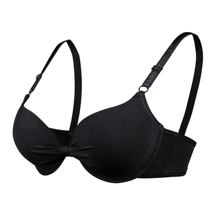 FallSweet Thick Cotton Lift Up Bra for Women Small Chest Lingerie Seamless Underwire Bralette Anti-Sagging Brassiere 32-38AB