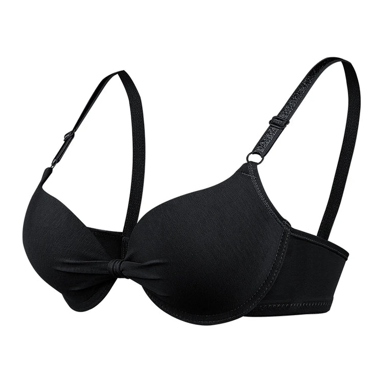 FallSweet Thick Cotton Lift Up Bra for Women Small Chest Lingerie Seamless Underwire Bralette Anti-Sagging Brassiere 32-38AB