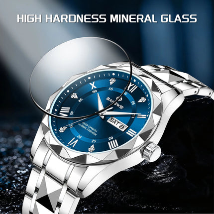 BANGWEI Orologio da donna Orologio di moda classico elegante di lussoBusiness Casual Data Orologi da donna al quarzo luminoso impermeabile in acciaio inossidabile platinumshop