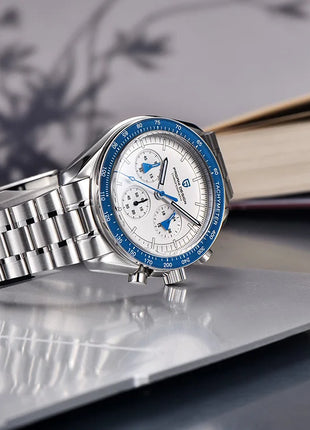 PAGANI DESIGN Nuovo Orologio da Uomo di Lusso al Quarzo con Vetro Zaffiro AR, Cronografo Sportivo Impermeabile 500 ATM, Movimento Giapponese, Luminoso, in Acciaio 316L