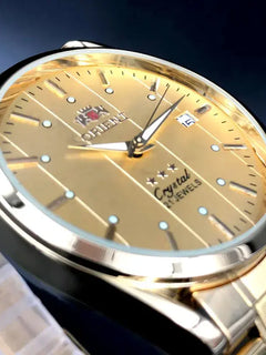 Orient Double Lion Classic Watch Series Orologio da uomo con cinturino in acciaio inossidabile Tourbillon meccanico automatico multifunzione di lusso