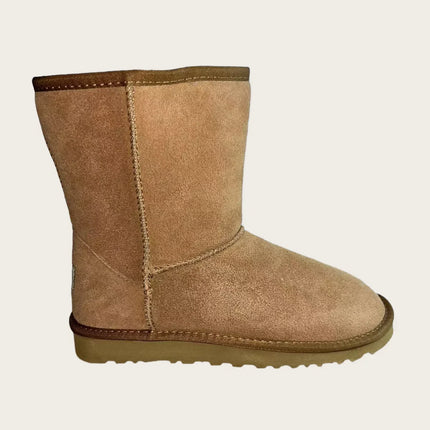 New HOT model women's winter ultra-mini boots - Women's Australian platform boots - Leather material warm boots - Fur decoratio