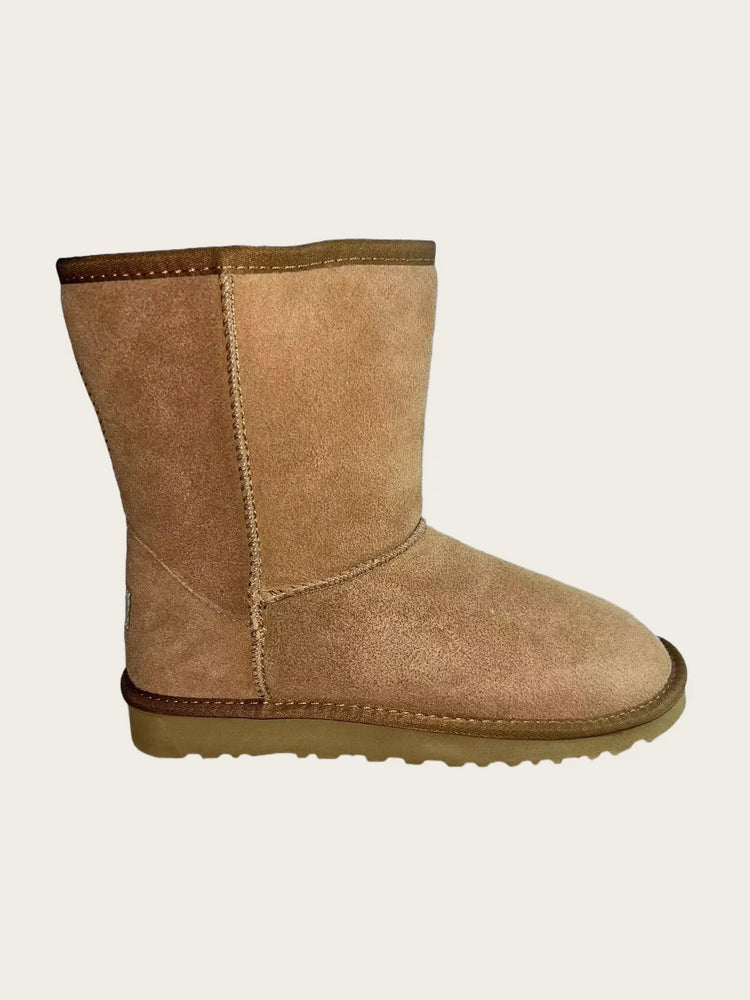 New HOT model women's winter ultra-mini boots - Women's Australian platform boots - Leather material warm boots - Fur decoratio