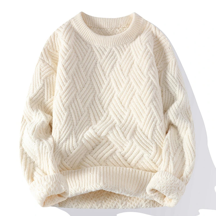Legible Autumn and Winter Casual Sweaters Men Round Neck Collar Knitted Pullovers Male Loose Sweater Man