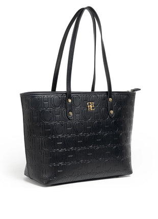 CH 2026 New Embossed Tote Bag Set 2Pcs Large Capacity Shoulder Bag with Pouch Luxury Designer Handbag for Women PlatiNum