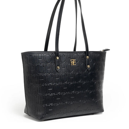 CH 2026 New Embossed Tote Bag Set 2Pcs Large Capacity Shoulder Bag with Pouch Luxury Designer Handbag for Women PlatiNum
