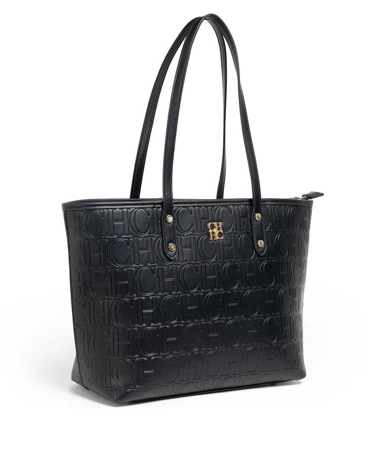 CH 2026 New Embossed Tote Bag Set 2Pcs Large Capacity Shoulder Bag with Pouch Luxury Designer Handbag for Women PlatiNum