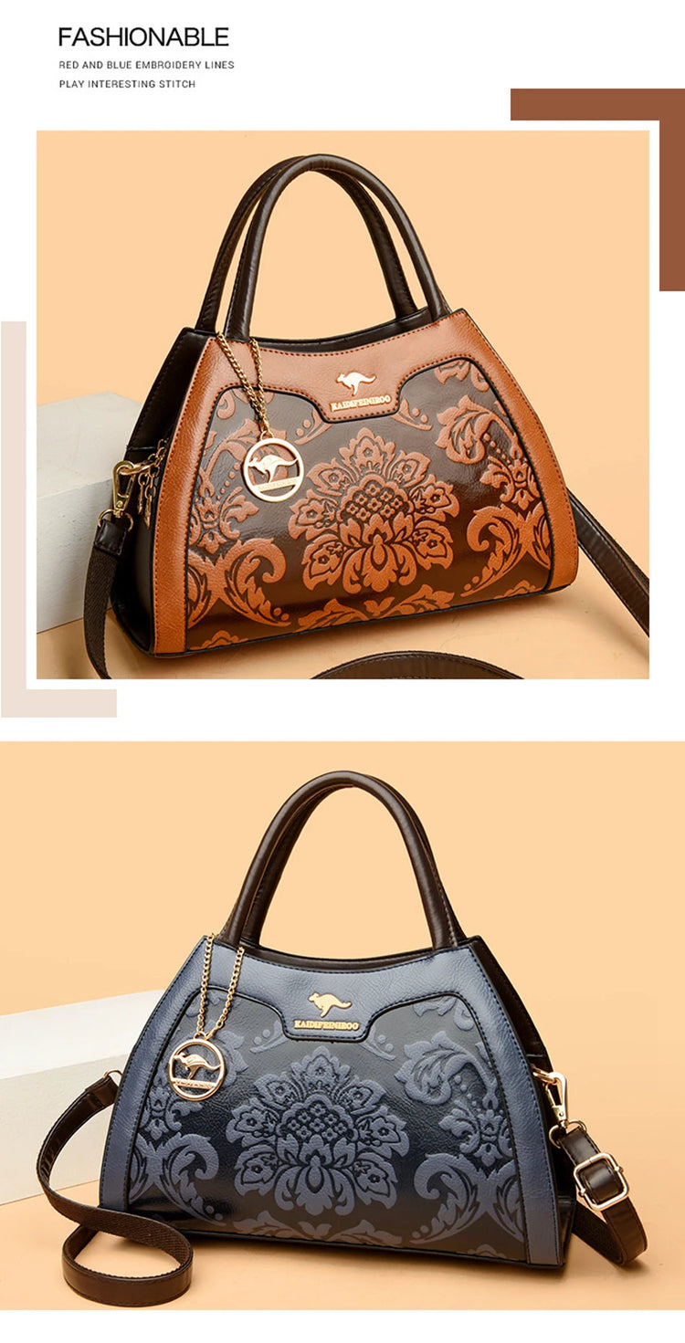 New Women Bag Luxury Designer Cowhide Handbags for Women Famous Brands Crossbody bag for Women Leather Shoulder Bags Sac a main PlatiNum