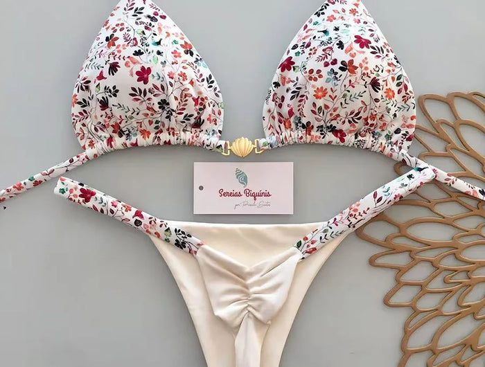 Micro Bikini 2026 Nuovo Costume da Bagno Donna Sexy Brasiliano Set Bikini Stampa Abbigliamento da Spiaggia Biquini Femminile