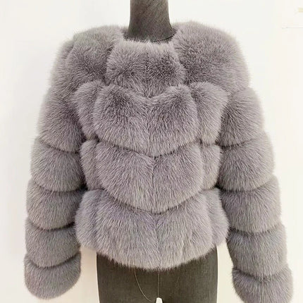 ZADORIN Faux Fur Coats Cropped Fur Top Woman Clothes Winter Luxury Faux Fur Coat Woman Fluffy White Faux Fur Jacket Woman Tops