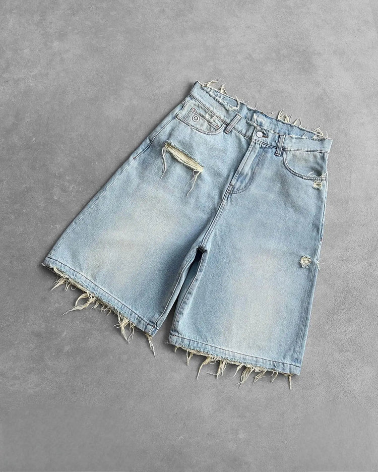 Straight Jeans Distressed Men Jean Ripped Holes Washed Denim Pants Ankle Length Loose Solid Zipper Fly Pockets Casual 2025 PlatiNum