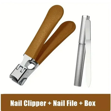 Professional Stainless Steel Nail Clippers Set for Thick Nails Anti-Splash Sharp Trimmer Nail Pedicure Manicure Tools for Men 2028