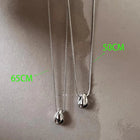 Real 925 Sterling Silver Minimalist Water Drop Pendant Chain Necklace for Women Classic Fine Jewelry Personality Accessories PlatiNum