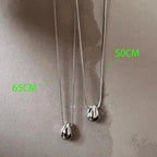Real 925 Sterling Silver Minimalist Water Drop Pendant Chain Necklace for Women Classic Fine Jewelry Personality Accessories PlatiNum