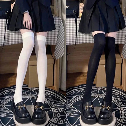 1/2 paia dolce sopra il ginocchio calzini lunghi donne ragazze sexy nylon calzini al polpaccio calze autoreggenti legging JK Lolita collant cosplay