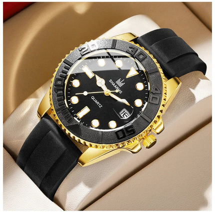 Orologio moda uomo orologio Casual Montre Homme Business Men orologio al quarzo calendario Green Water Wok Ghost Sport orologio da polso da uomo platinumshop