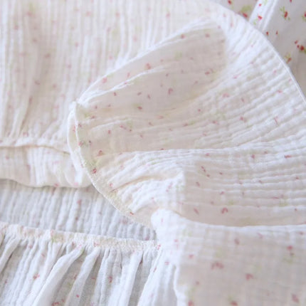 Nuova Camicia da Notte Lunga con Stampa Floreale, Pigiama da Donna in Puro Cotone, Lingerie Comoda, Abbigliamento Estivo Casual per Casa