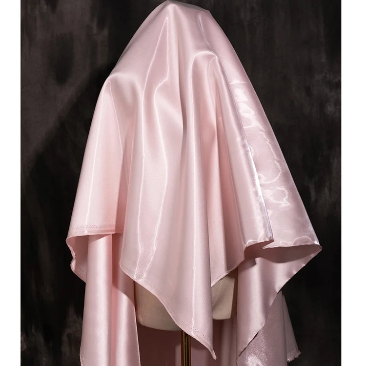 Tessuto Satinato Liquido Lucido di Lusso Riflettente Effetto Galassia per Abiti da Sposa e Design di Abiti alla Moda