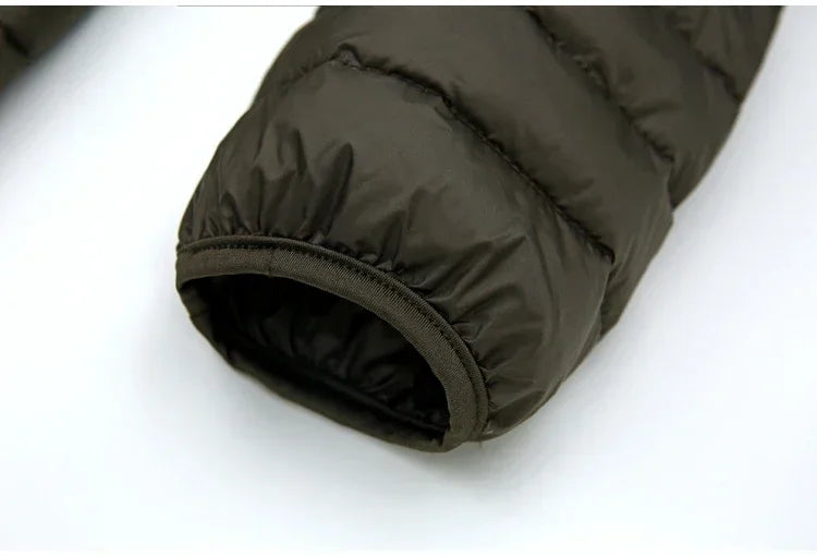 Down Jacket Men's 2024 New 90% White Duck Down Super Light Down Jacket Men's Lightweight Thermal Coat Hooded Feather Coat