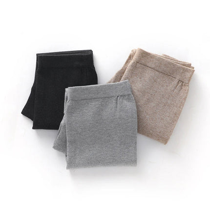 100% Wool Pants Women's Autumn and Winter Knitted Leggings Solid Color Warm Solid Color Wool Leggings Women's Clothes PlatiNum