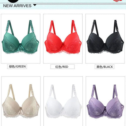 2024 New Sexy Lace Bow Bras For Women Push Up 34/75 36/80 38/85 40/90 42/95 44/100 BCDE Cup Undrwear Plus Size Linger