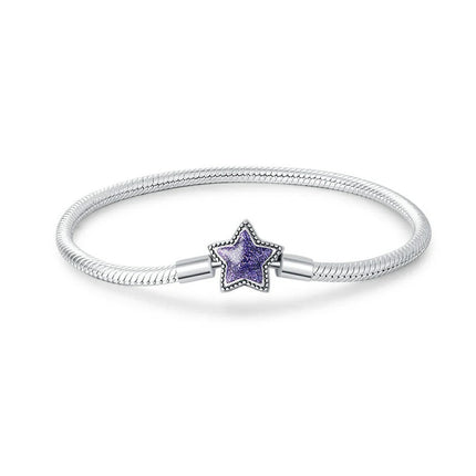 Bracciali Fai-da-Te in Argento Sterling 925 con Catena a Serpente e Cuore per Donne, Creazione di Gioielli Artigianali Eleganti PlatiNum