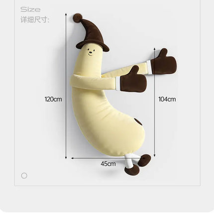 Banana King Soothing Patting Heatable Sleeping Body Pillow For Adult Women Side Sleeper Leg Hugging Pillow For Bedroom Nap Sleep
