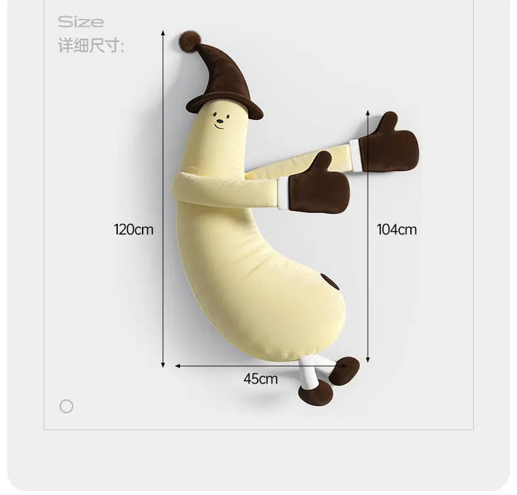 Banana King Soothing Patting Heatable Sleeping Body Pillow For Adult Women Side Sleeper Leg Hugging Pillow For Bedroom Nap Sleep