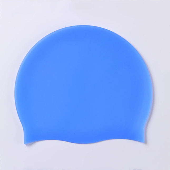 Silicone World Silicone Swimming Cap Men Women Long Hair Waterproof Color Sports High Elastic Adult Pool Hat Diving Hat