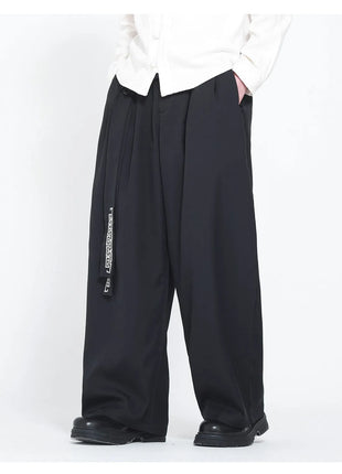 Pantaloni da uomo in stile giapponese con stampa Ukiyo-e, pantaloni comodi e alla moda, pantaloni larghi da uomo, pantaloni casual a gamba dritta da uomo