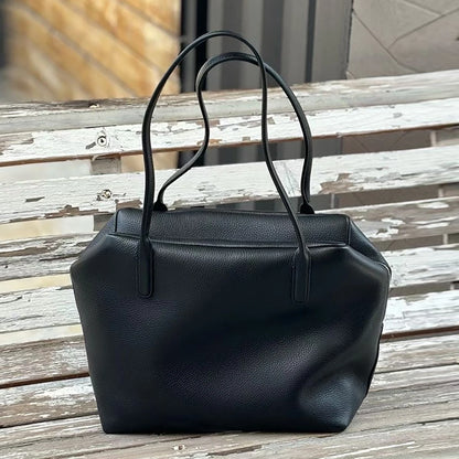 XHTY Genuine Leather Shoulder Bag Underarm Bag Women Soft Large Capacity Bowling Bag Simple Fashion Top Layer Cowhide New Model