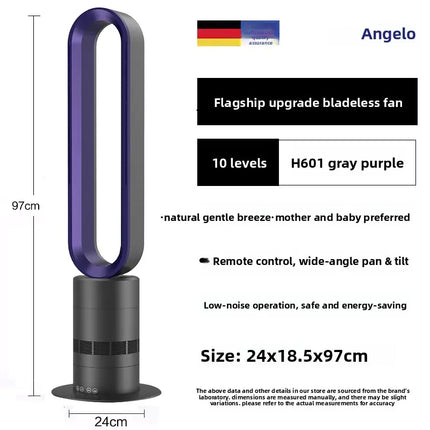Ventilatore a Torre Senza Pale Angelo Tedesco 220V, Purificatore d'Aria e Riscaldatore 2 in 1 per Uso Domestico QDW