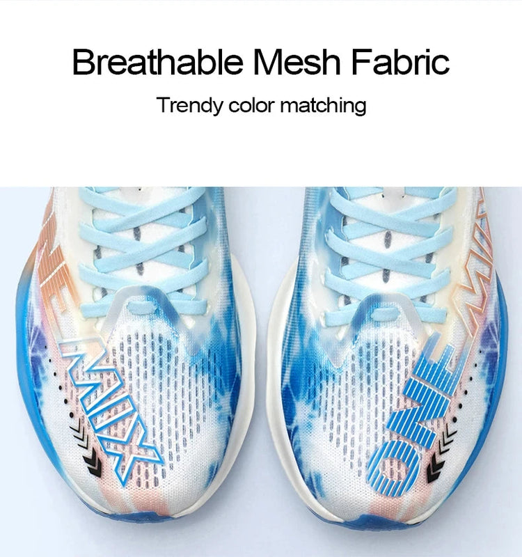 Scarpe da Corsa ONEMIX Marathon con Piastra in Carbonio, Supporto Professionale Stabile, Ammortizzazione, Ultra-leggere e Reattive per Uomo PlatiNum